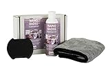 NANO GLOSS Superpolish + Pflegeset für Hochglanzmöbel und Hochglanzküchen 250 ml + Polierschwamm + Poliertuch Hochglanzpflegemittel NANOGLOSS