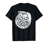 Munin Rabe Vegvisir Wikinger Walhalla nordischer Kompass T-S