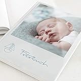 sendmoments Fotobuch zum Selbstgestalten, Baby Zur See, personalisiert mit eigenem Bild, A4 Hochformat, 32 leere weiße S