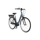 FISCHER E-Bike City CITA 2.0, Elektrofahrrad, saphirblau matt, 28 Zoll, RH 44 cm, Mittelmotor 50 Nm, 36 V Akk