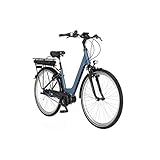 FISCHER E-Bike City CITA 2.0, Elektrofahrrad, saphirblau matt, 28 Zoll, RH 44 cm, Mittelmotor 50 Nm, 36 V Akk