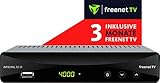 Digitalbox 77-559-00 Imperial T 2 IR DVB-T2 HD Receiver mit Irdeto Entschlüsselung (Freenet TV, H.265/HEVC, HDMI, Scart, USB, LAN) schwarz, inkl. 3 M