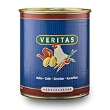 veritas Hundemenü Hundefutter nass – Gourmet Sorte Huhn Ente Gemüse Kartoffeln - Nassfutter für Erwachsene Hunde I Hundenassfutter (10x 800g)