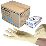 SFM ® BIOLIMES Latex : XS, S, M, L, XL weiß gepudert glatt Einweghandschuhe Einmalhandschuhe Untersuchungshandschuhe Latexhandschuhe L (1000)