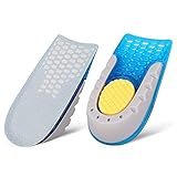 Erhöhung Höhe Einlegesohle (Erhöht 3.5CM) 1 Paar Komfort Silikon Gel Fersenkissen Schuh Einsatz-Auflagen Halb Heel Einlegesohlen stoßdämpfende Pads Gel Heel Cups Kissen Höhen Z