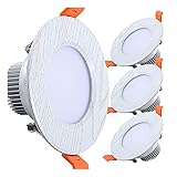 SHXITAYNB Led Spot Deckenleuchte Einbaustrahler Flach Deckenspots, 3 Stück Set 5W 3 Farben (Weiß + Warm + Neutral) Deckenstrahler Rampenlicht Downlight Pot Lights Deckenleuchten,B 3