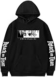 PANOZON Herren Attack on Titan Hoodie Scouting Legion Kapuzenpullover Anime A.N.T. Pullover(Aschwarz15859,S)