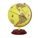 Weltkugel Globe World Erde Ozean Karte Kugel Geografie 25cm Lernen Bildungs ​​Kugel Kinder Geographie Bildungsbedarf Interessante Dekoration (Farbe : Yellow, Size : One Size)
