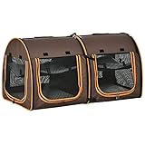 PawHut Transporttasche für Katzen, mit Trennwand, 2 Fächern, weich, 99 cm, B