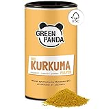 GREEN PANDA® Kurkuma Pulver BIO in höchster Premium Qualität | laborgeprüft und zertifiziert | extra fein gemahlener Kurkuma bio | perfekt für Goldene Milch | 170g