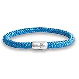 Paris Montana • Das Original Reitsport Pferdesport Pferde Jockey Club Segeltau Armband Mit Pferde Gravur Handmade Hochwertiger Magnetverschluss Durchmesser 8mm Damen Herren Unisex (Royal-Blau, 24)