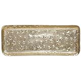 Dekotablett ‚Sterne‘ Gold, weihnachtliches Tablett rechteckig Kerzenuntersetzer Weihnachtsdeko Dekoration Weihnachten 38,5