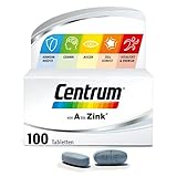 Centrum Von A bis Zink – Hochwertiges Nahrungsergänzungsmittel zur täglichen Komplettversorgung mit Mikronährstoffen – Vitamine, Mineralstoffe, Spurenelemente – 1 x 100 Tab