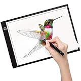 LED Licht Pad A4, Leuchttisch A4, Ultradünne Dimmbare Leuchtplatte mit USB Kable LED Zeichnung Leuchtkasten für 5D Diamond Painting Designen Animation Zeichnen Skizzierung