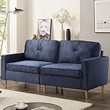 Auto parts 3-Sitzer Sofa, Couch für Wohnzimmer， gemütlich morderne Couch mit dezenten Designelementen, Federkern und Loser Rücken, 194 * 76 * 90,B