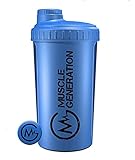 Musclegeneration Shaker 700ml | Protein Shaker | Fitness Shaker | Mix-Becher (Sky Blue)