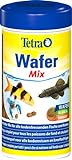 Tetra Wafer Mix - Fischfutter für alle Bodenfische (z.B. Welse) und Krebse, für gesundes Wachstum und eine bessere Widerstandskraft, 250