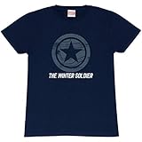 Marvel The Falcon and The Winter Soldier Der Winter Soldier Logo Herren-T-Shirt Marine 5XL | Geschenkidee für Männer, Captain America Aveng