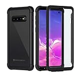 seacosmo Samsung Galaxy S10 Hülle, Stoßfest Cover S10 360 Grad vollschutz Handyhülle Rugged Schutzhülle S10 mit eingebautem Displayschutz, Schw