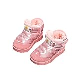 SGCDKSP Kinderschnee-Stiefel dicken Baumwollschuhe für Jungen und Mädchen wasserdichte und warme Baumwollschuhe,Rosa,22y