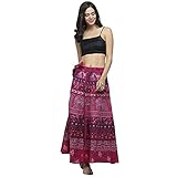 Damen-Maxirock im Boho-Stil, Vintage, bedruckt, A-Linie, Boho-Kleidung, Blumen, Einheitsgröße mit Gürtel (Farbe: Typ 4, Größe: Einheitsgröße)