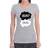 Okay? Okay Damen Grau X-Large T-Shirt Slim Fit - Schicksal Mieser Verräter Mode Fault Our TFIOS S