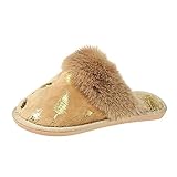 Unisex Hausschuhe Winter Warm Plüsch Pantoffeln Mädchen Herbst Bequem Fellschuhe Kuschelige Home Slipper Filzpantoffeln Memory Foam Rutschfest Puschen Plüsch Weiche Winterschuhe Slipp