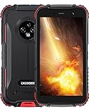 DOOGEE S35 [2021] Outdoor Handy ohne Vertrag 4G Dual SIM Outdoor Smartphone Günstig, IP68, Android 10 Handy 5,0 Zoll, 4350mAh, 13MP Triple-Kamera, 2GB + 16GB (SD up to 256GB) GPS, Face ID(Rot)
