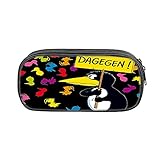 Uli Stein Dagegen Schlampermäppchen Pencil Case,21,5x10x5,5cm, Mäppchen tragbare Büro-Aufbewahrungstasche und Kosmetik