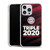 DeinDesign Silikon Hülle kompatibel mit Apple iPhone 13 Pro Case weiß Handyhülle FC Bayern München FCB Champions Leag