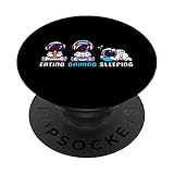 Essen Gaming Schlafender Astronaut Weltraum-Spielekonsole PopSockets mit austauschbarem PopGrip