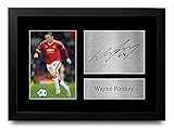 HWC Trading A4 FR Wayne Rooney Manchester United Manchester United Geschenke gedruckt Autogramm Bild für Fans und Unterstützer - A4 Eing