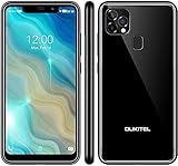 OUKITEL C22 Smartphone ohne Vertrag (2021),128 GB + 4 GB Android 10 Handy mit 256 GB Erweiterbar, 5,86 '' Display, 4000 mAh Gesichts-ID + Fingerabdruck GSM 4G LTE Dual SIM（schwarz）