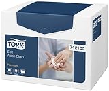 Tork 742100 weiches Waschtuch Premium 1-lagig / extra weiche Pflegetücher für die Pflege von Patienten / strapazierfähig & effizient / 1 x 135 Tücher (19.2 x 30 cm)