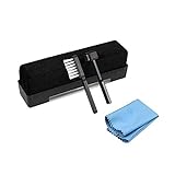 Viilich Antistatic Velvety Reinigungskissen,Soft Brush Antistatik Schallplattenbürste,Samtpolster Bürste,mit Vinyl-Reinigungstuch-Set Reinigungsbürste Nadelreinigungsbürste für Vinyl-Schallp