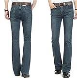 Jeans für Herren Business Casual Jeans Herren Vintage Jeans Slim Boot Cut Half Flared Four Seasons Bell-Bottom Jeans 26-40