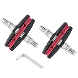 Chooee V-Brake Bremsschuhe 2 Paar,70mm Bremsbeläge für Shimano Schwarz/R