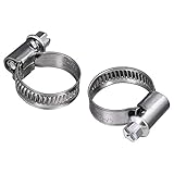 Xavax 2er Set Schlauchschellen mit Schneckenantrieb, Spannbereich 20 - 32 mm, Bandbreite 9