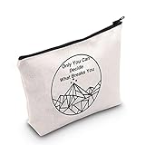 POFULL A Court of Thorns and Roses Inspired Cosmetic Bag Only You Can Decide What Breaks You Travel Cosmetic Pouch Velaris Gift ACOMAF Night Court Gift, Only You Can Decide bag,