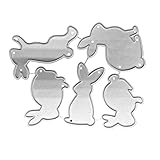 Kcibyvx Ostern Hasen Metall Stanzformen Schablone DIY Scrapbooking Album Papier Karte Vorlage Form Prägung Handwerk