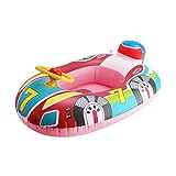 YsaAsaa Aufblasbarer Schwimmring mit Lenkrad, Aufblasbarer Schwimmsitz Kinderboot mit Griff, Kinder Schwimmhilfe für 1-2 J