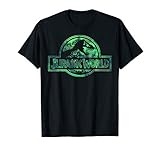 Jurassic World Green Teal Watercolor Logo T-S
