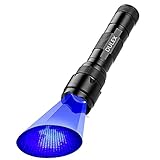 18650 UV-Taschenlampe, DULEX 395-410nm Schwarzlicht Ultraviolett LED-Taschenlampen für A/C Leckerkennung, UV-Harz, Hunde/Katzenurin, Haustierflecken, Erkennung Skorpion, Bettw