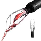 Dekantierausgießer mit Belüfter, Mafiti WeinbelüfterAusgießer Weinausgießer, Tropffreier Rotwein ausgießer, Wein Dekanter Flaschenausgießer für Zuhause Feier F