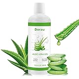 Aloe Vera Gel, 300ml Aloe Vera Gel Bio für Gesicht, Haare und Körper-Ideal für Trockene, Strapazierte Haut & Sonnenb