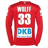 Kempa DHB Torwarttrikot rot Wolff 33 Nationalmannschaft Deutschland Handball WM 2019, Größe:128