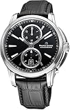 Maurice Lacroix Pontos Chronographe Herren-Armbanduhr Analog Automatik mit schwarzem Lederband PT6178-SS001-330-1