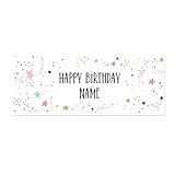 Herz & Heim® Tischläufer zum Geburtstag - Happy Birthday - mit Namensaufdruck 40x100