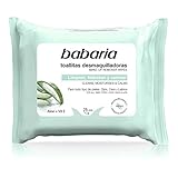 BABARIA Unisex TOALLITAS DESMAQUILLANTES Aloe Vera REINIGUNGSTÜCHER 25UN, Negro, S