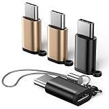 USB C Adapter auf Micro USB [4 Pack] 56K Widerstand USB-C Stecker zu USB Micro Buchse Adapter für Samsung Galaxy S10 S9 S8 Note 8,OnePlus 2/3, LG G5 G6,Huawei,Sony Xperia XZ und Mehr Type C G